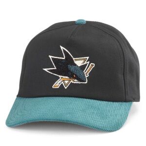 American needle Burnett Hat SAN JOSE SHARKS cord hat NHL